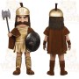 Brown Warrior Mascot Costume