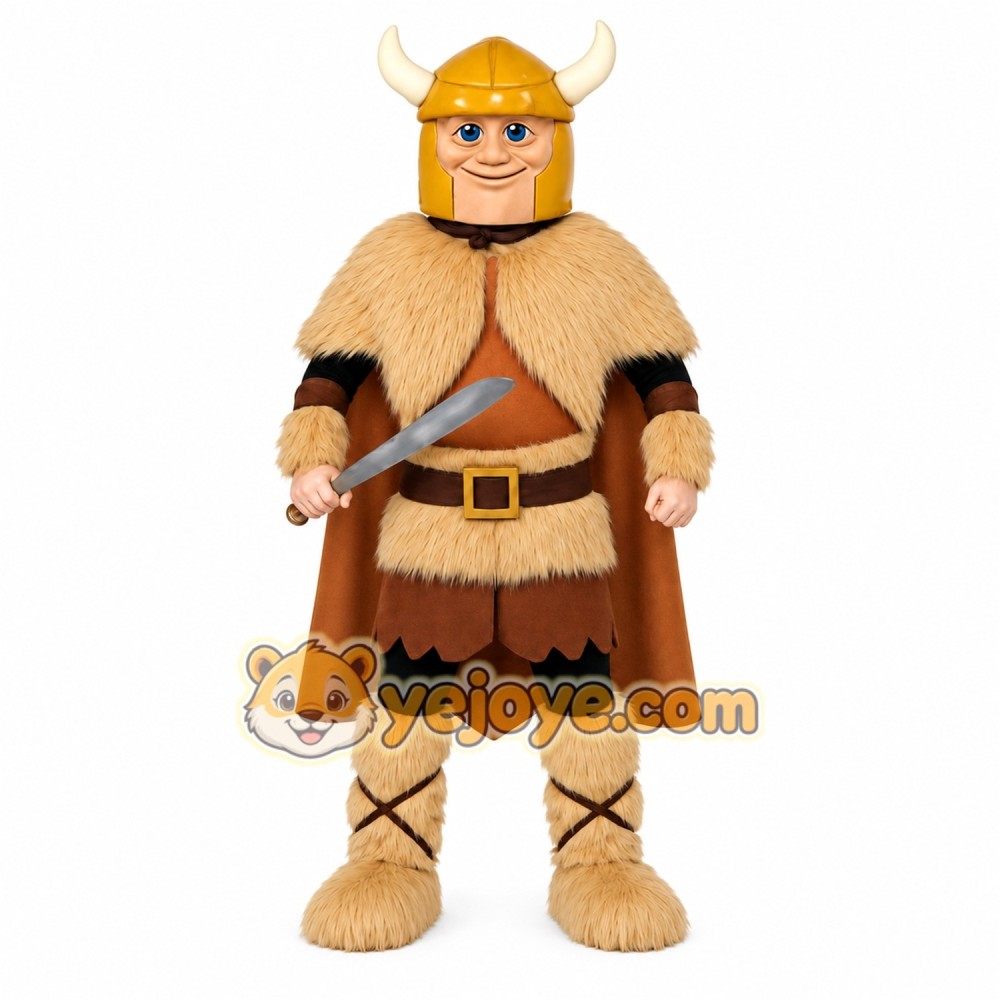 Brown Viking Mascot Costume Brown Viking Mascot Costume