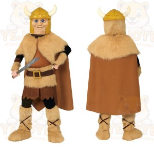 Brown Viking Mascot Costume