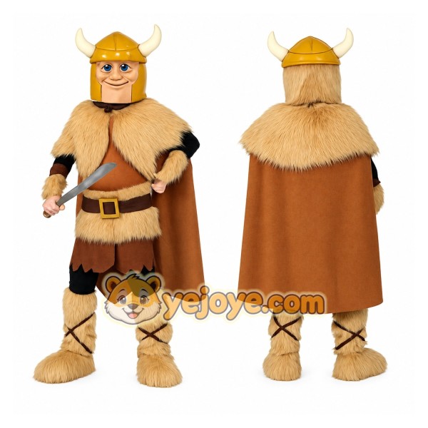 Brown Viking Mascot Costume