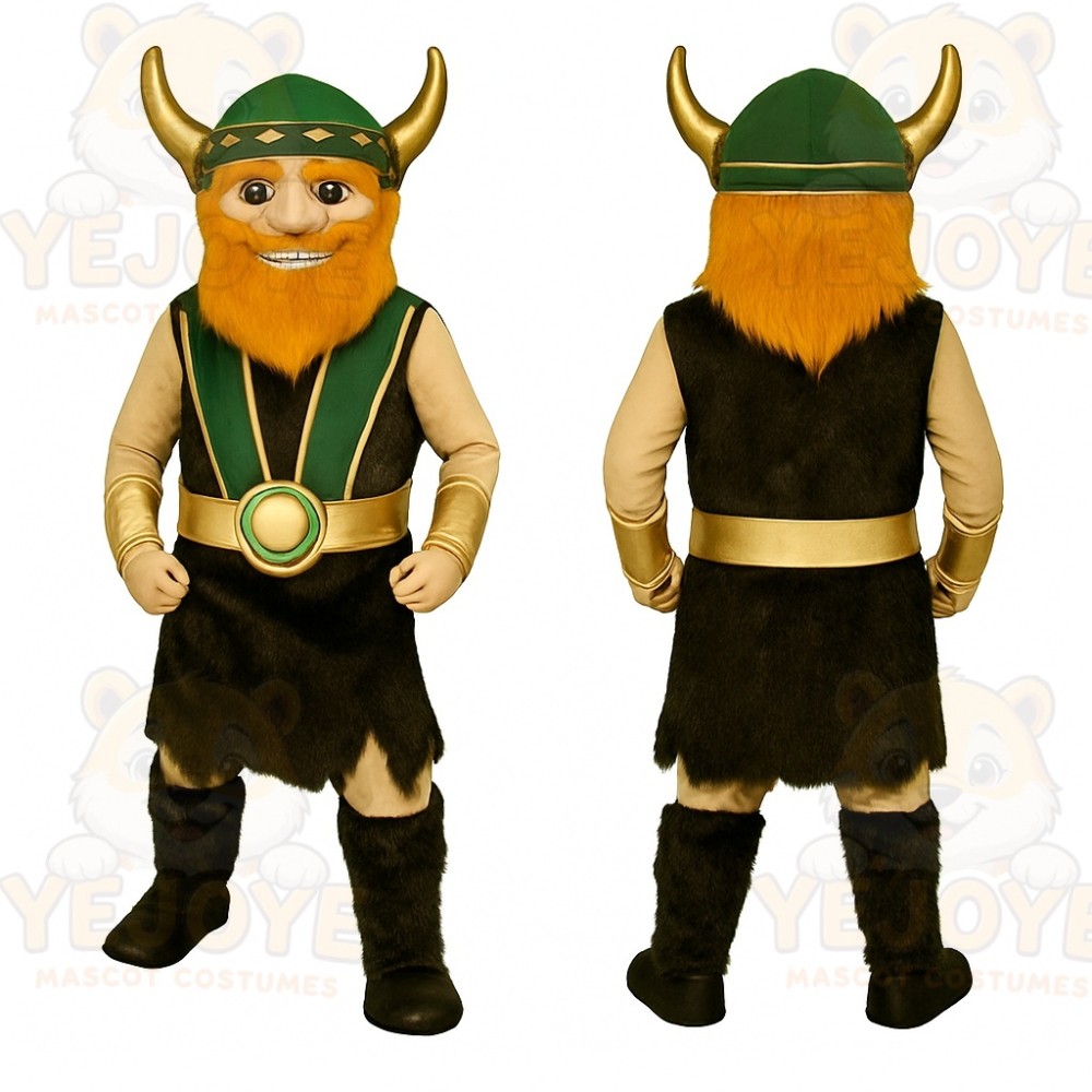 Green Viking Mascot Costume
