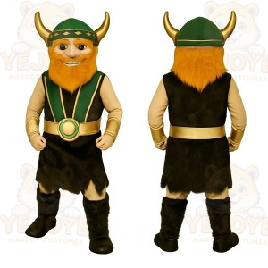 Green Viking Mascot Costume