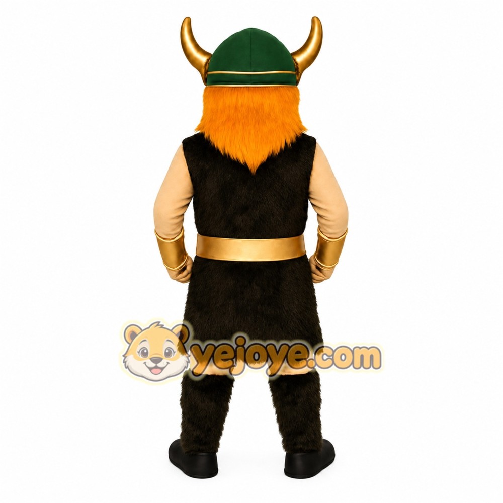 Green Viking Mascot Costume Green Viking Mascot Costume