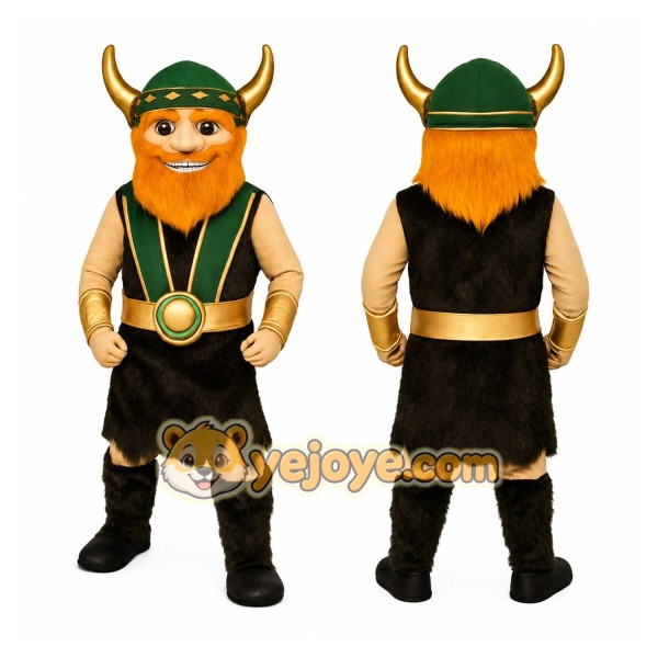 Green Viking Mascot Costume