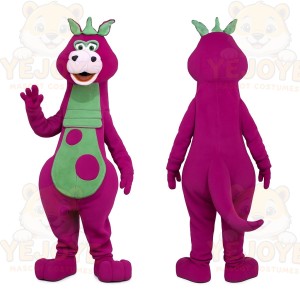 Purple Dinosaur Mascot Costume