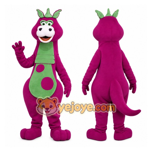 Purple Dinosaur Mascot Costume