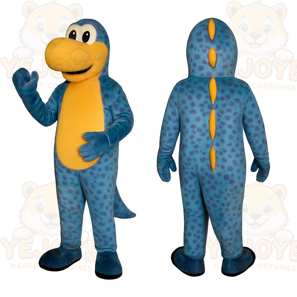 Blue Dinosaur Mascot Costume