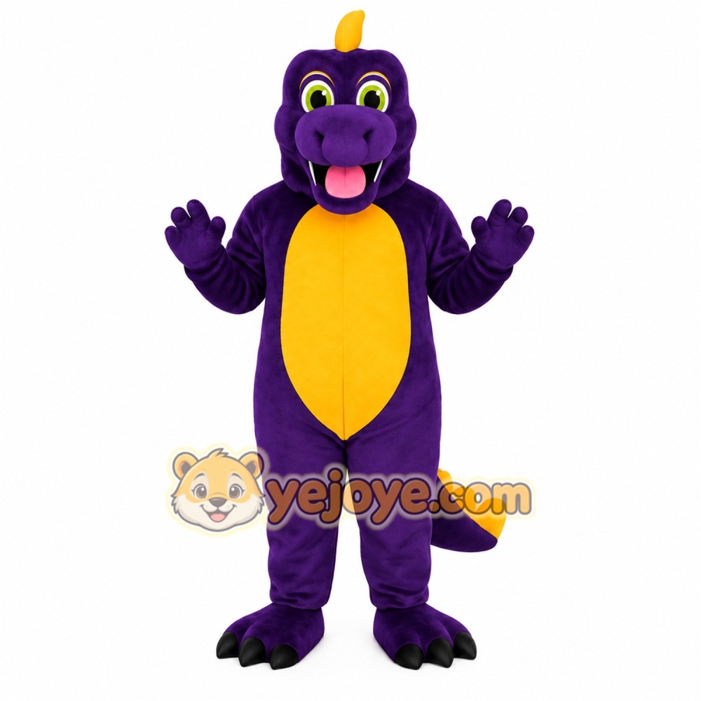 Purple Dragon Mascot Costume