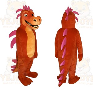 Orange Dragon Mascot Costume