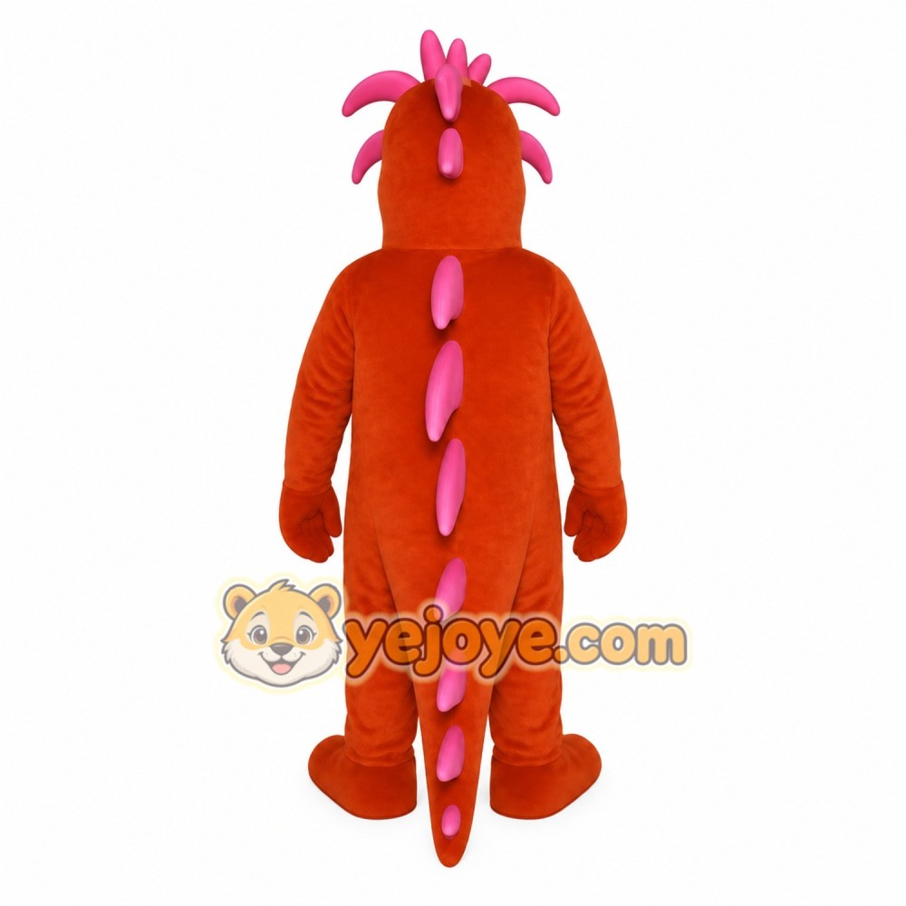 Orange Dragon Mascot Costume