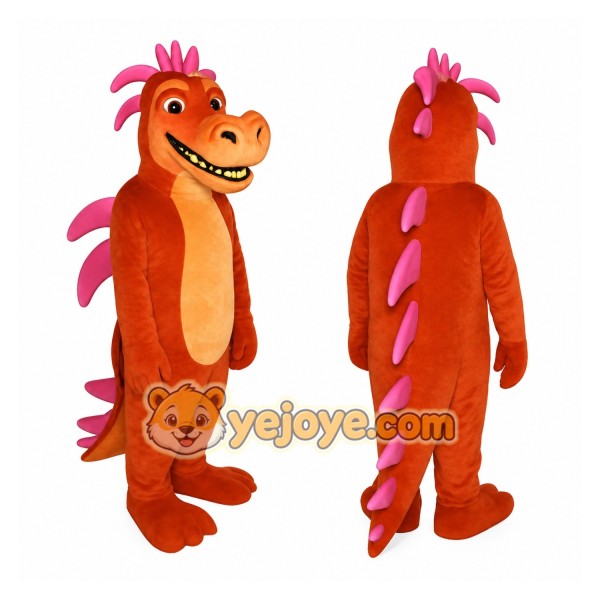 Orange Dragon Mascot Costume