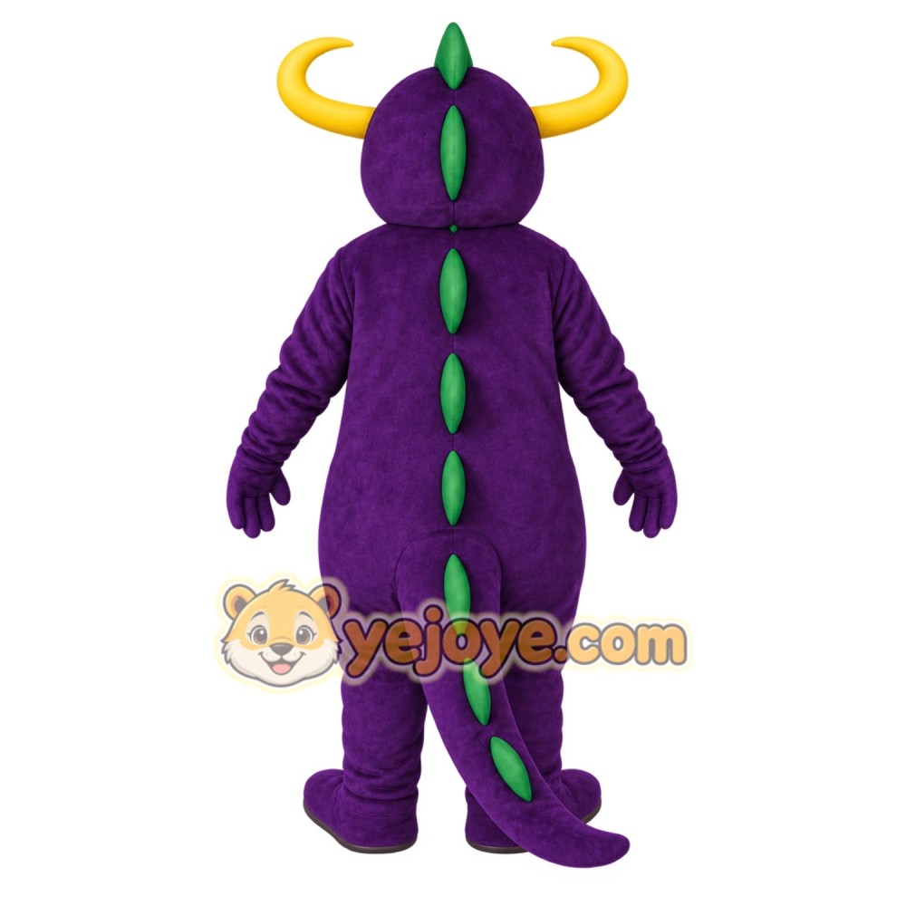 Purple Dragon Mascot Costume