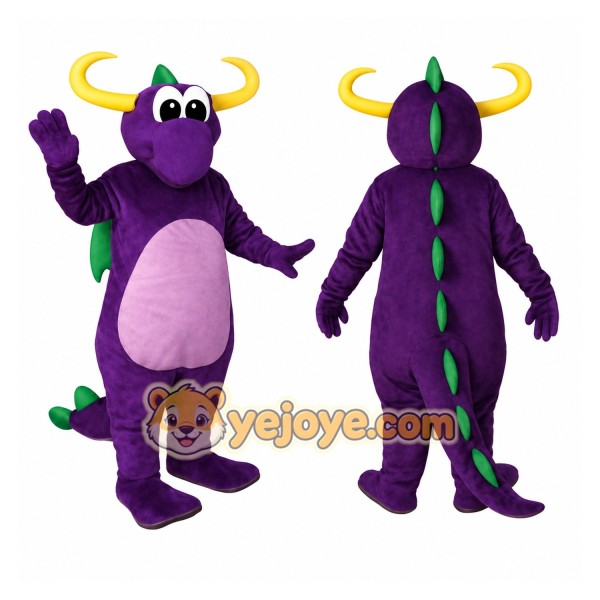 Purple Dragon Mascot Costume