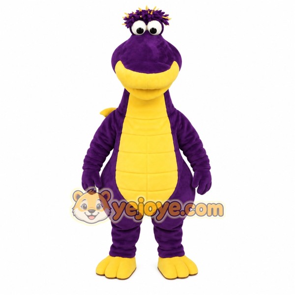 Purple Dinosaur Mascot Costume Purple Dinosaur Mascot Costume