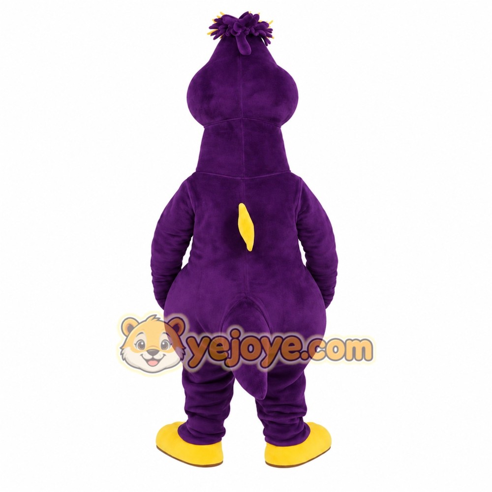 Purple Dinosaur Mascot Costume Purple Dinosaur Mascot Costume