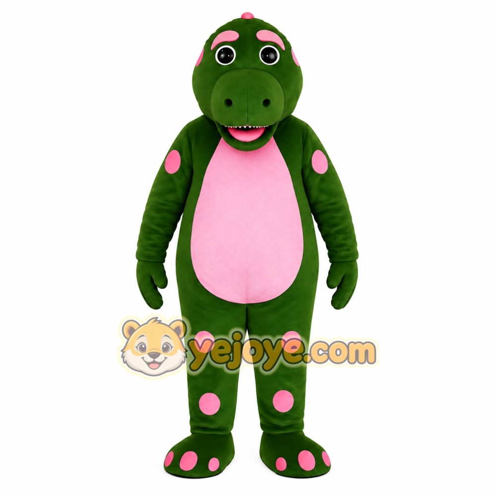 Green Dinosaur Mascot Costume Green Dinosaur Mascot Costume