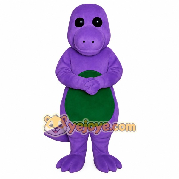 Purple Dinosaur Mascot Costume Purple Dinosaur Mascot Costume