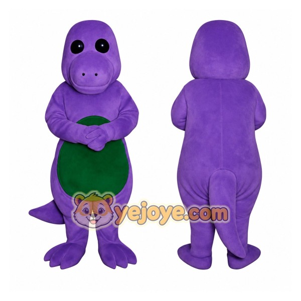 Purple Dinosaur Mascot Costume