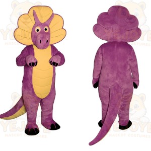 Purple Dinosaur Mascot Costume