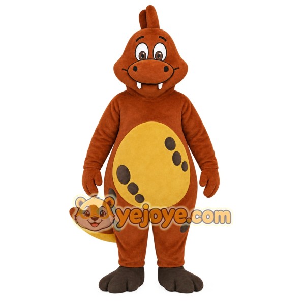 Brown Dinosaur Mascot Costume