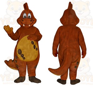 Brown Dinosaur Mascot Costume