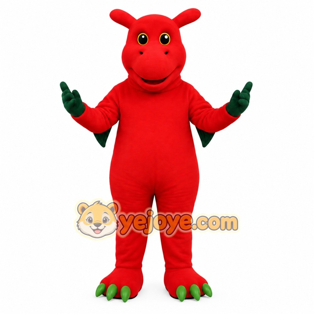 Red Dragon Mascot Costume Red Dragon Mascot Costume