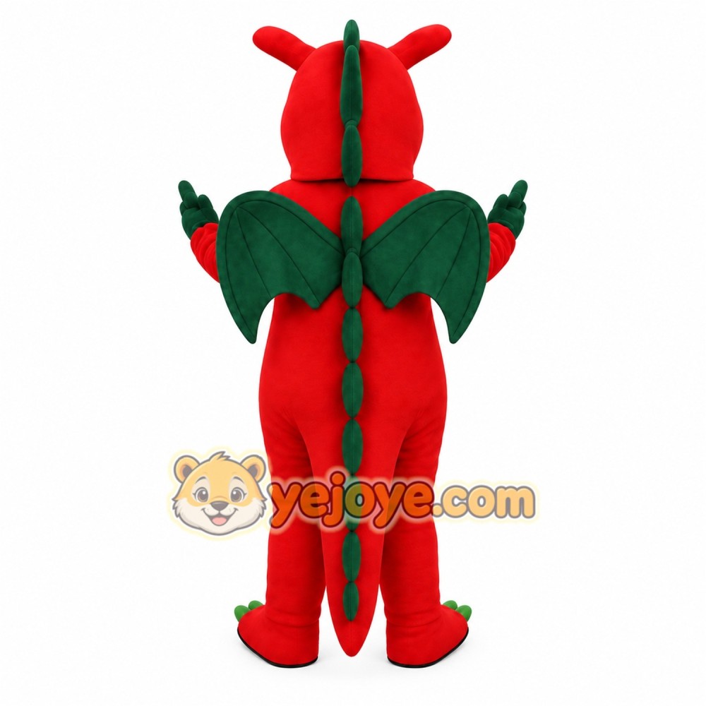 Red Dragon Mascot Costume Red Dragon Mascot Costume