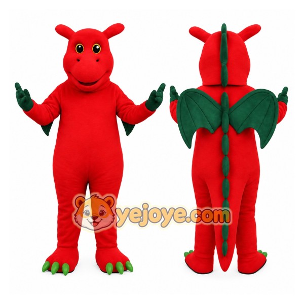 Red Dragon Mascot Costume