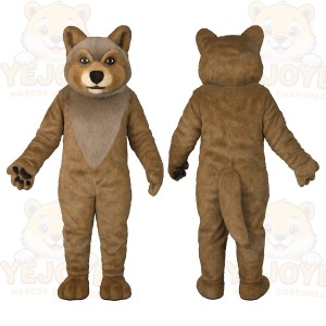 Brown Wolf Mascot Costume