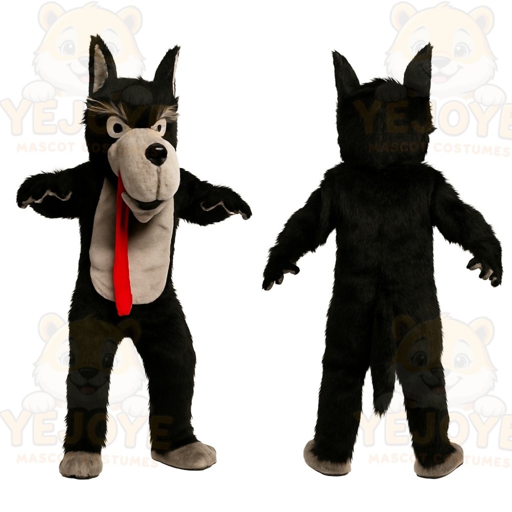 Black Wolf Mascot Costume