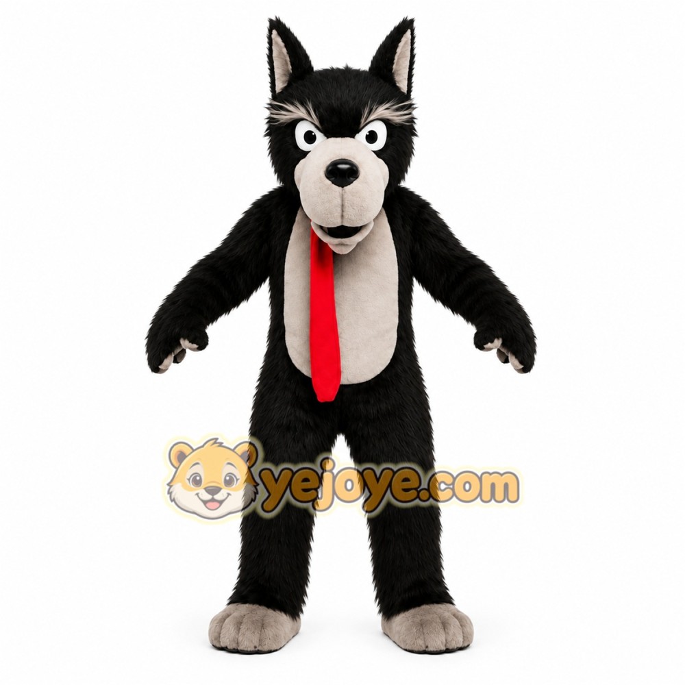 Black Wolf Mascot Costume