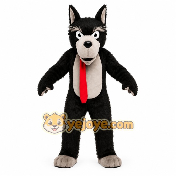 Black Wolf Mascot Costume