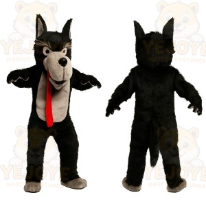Black Wolf Mascot Costume