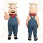 Blue Pig Chef Mascot Costume