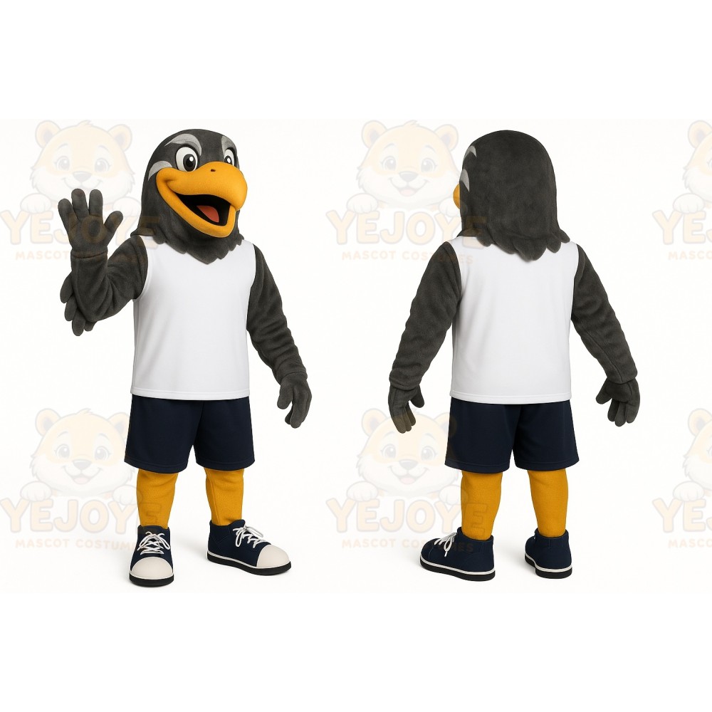 Gray Bird Mascot Costume