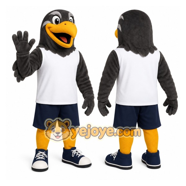 Gray Bird Mascot Costume
