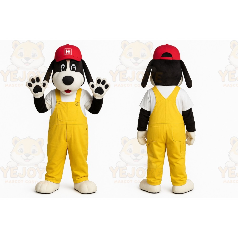 Black and Yellow Dog Mascot Costume