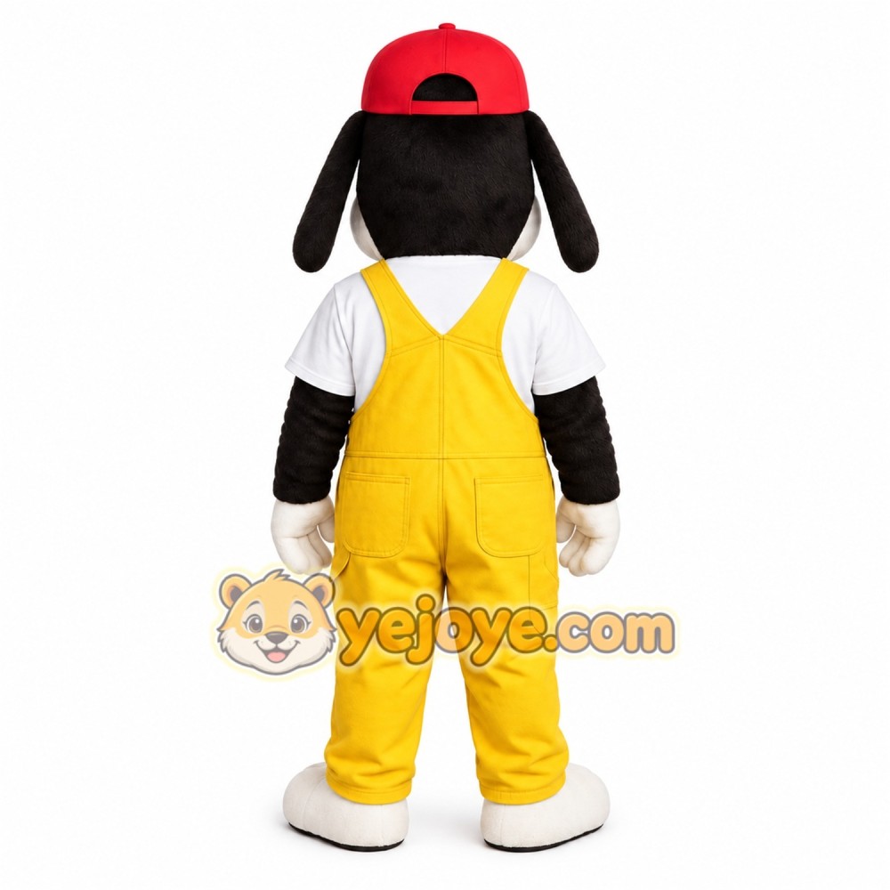 Black and Yellow Dog Mascot Costume Black and Yellow Dog Mascot Costume