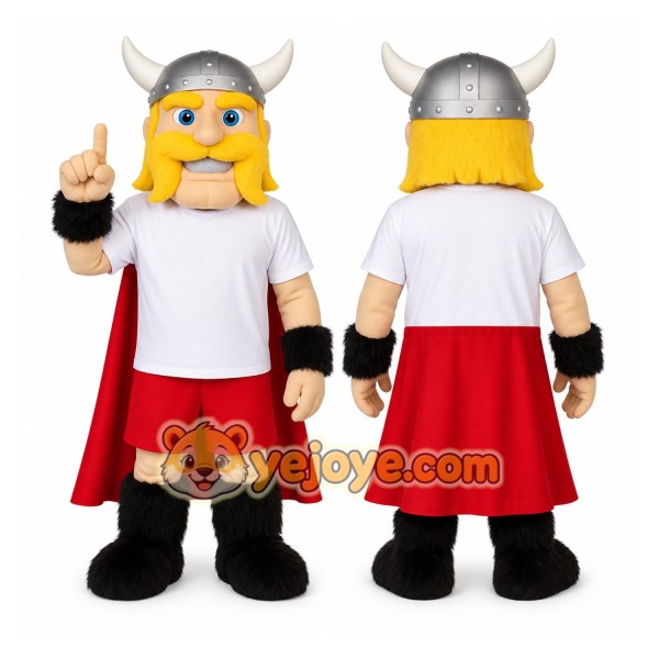 Yellow Viking Mascot Costume