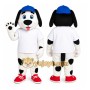Black and White Dog Mascot Costume