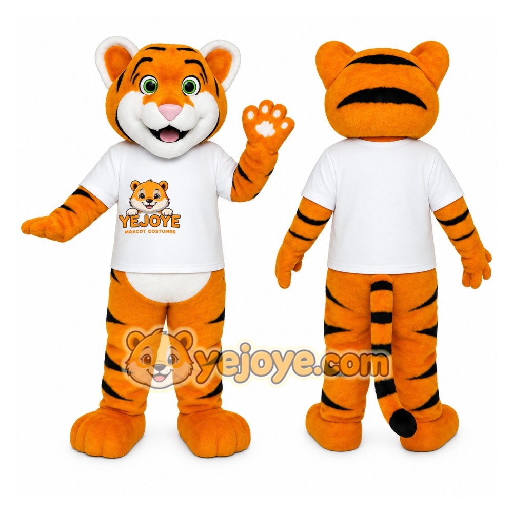Orange Tiger Mascot Costume Orange Tiger Mascot Costume