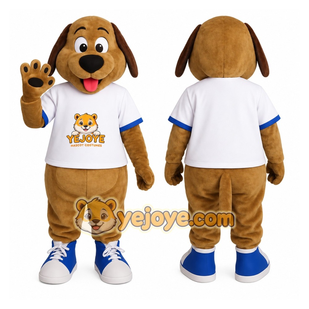 Brown Dog Mascot Costume Brown Dog Mascot Costume