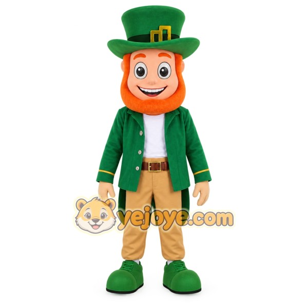 Green Leprechaun Mascot Costume