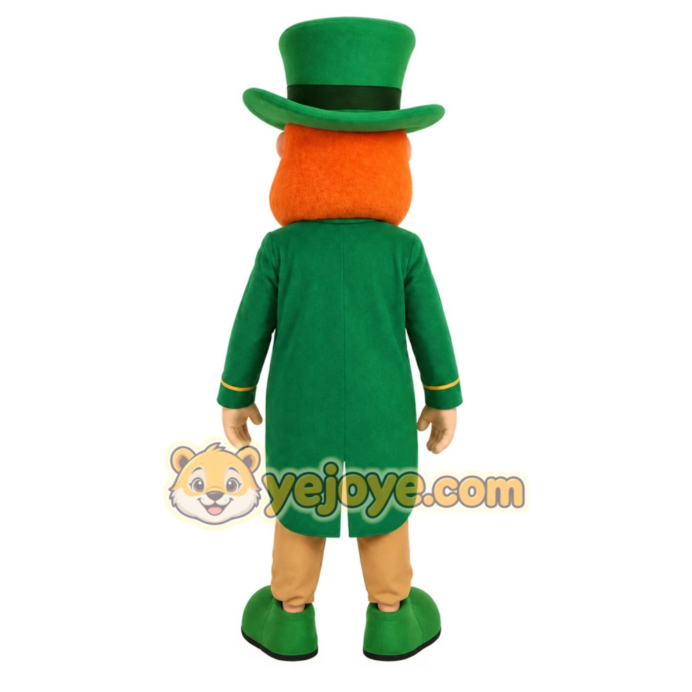 Green Leprechaun Mascot Costume Green Leprechaun Mascot Costume