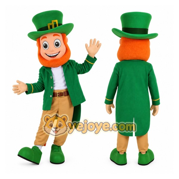 Green Leprechaun Mascot Costume