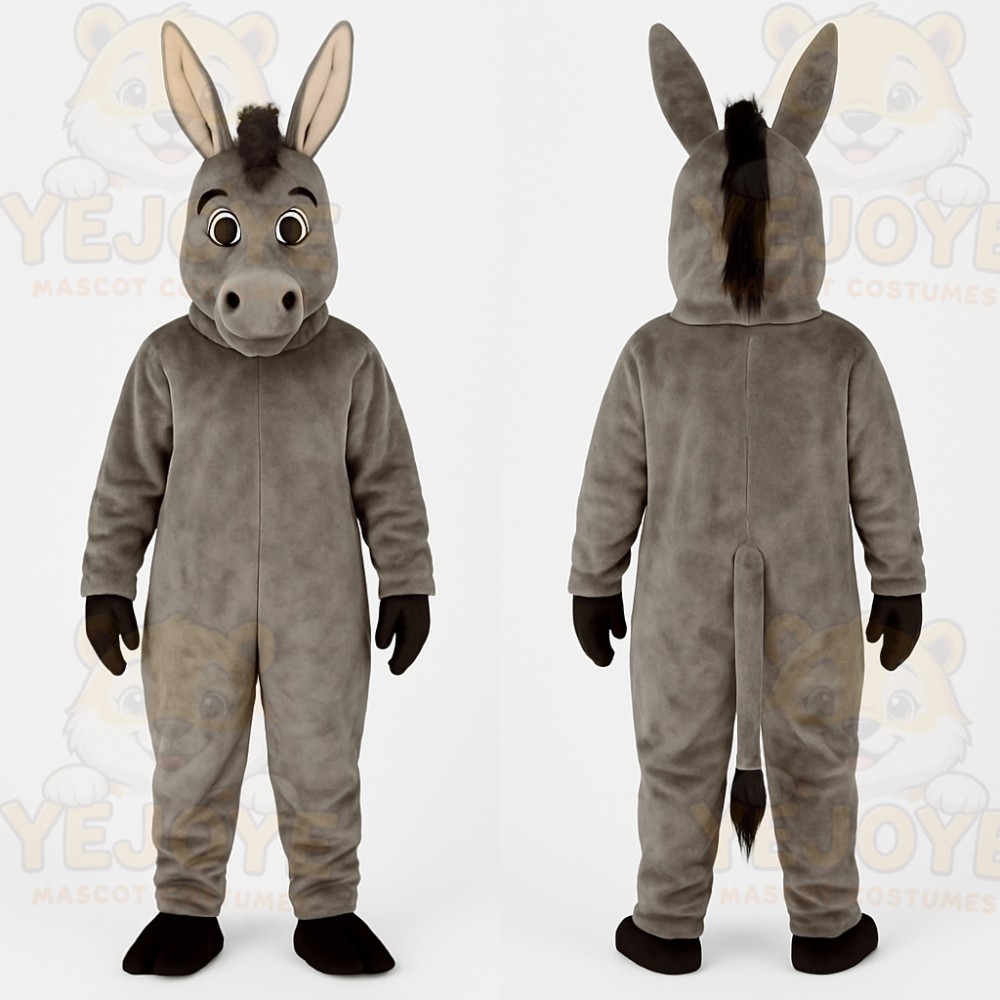 Gray Donkey Mascot Costume