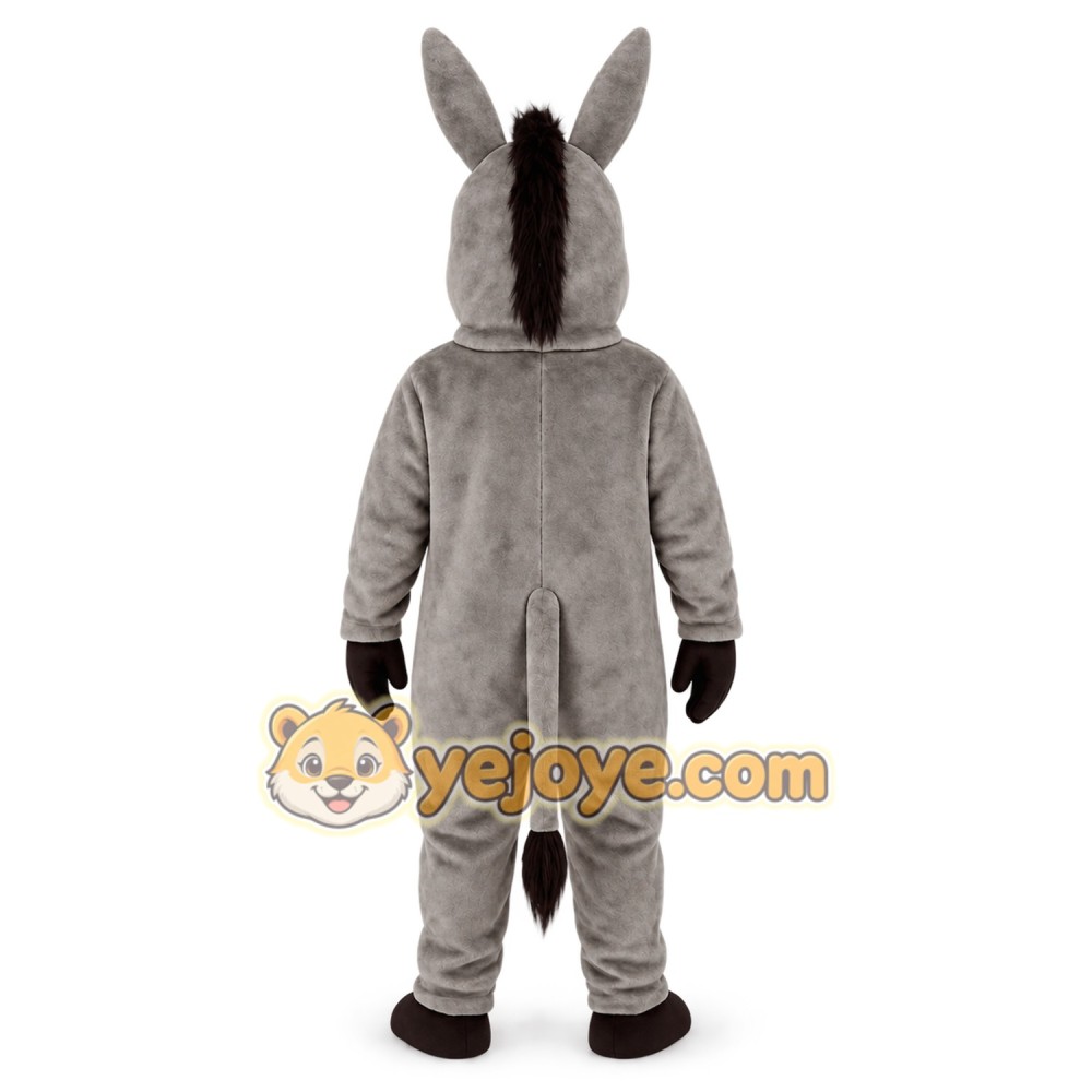 Gray Donkey Mascot Costume Gray Donkey Mascot Costume