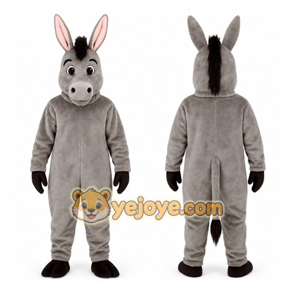 Gray Donkey Mascot Costume