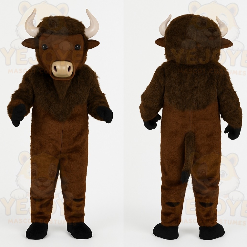 Brown Buffalo Mascot Costume