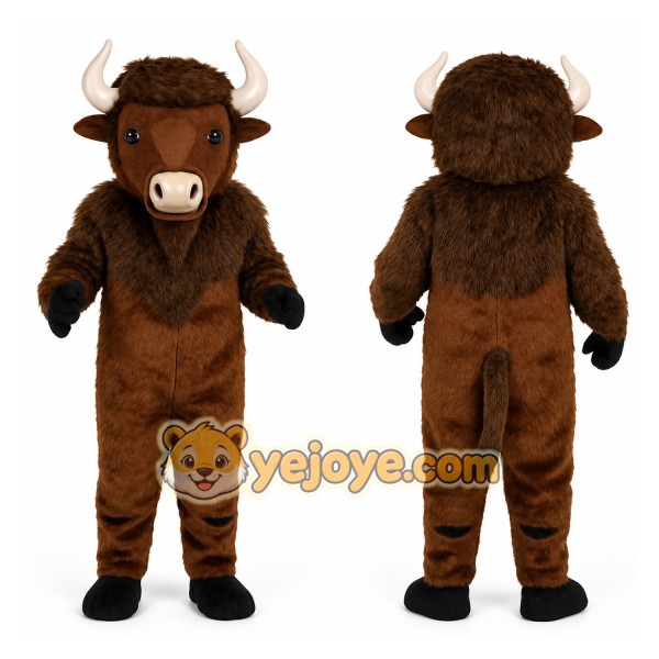 Brown Buffalo Mascot Costume